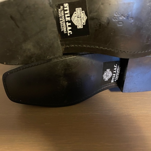 🆕 Harley Davidson Black Leather Biker Boots - Men’s Size 8 - Picture 10 of 12